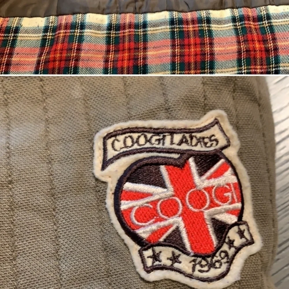 Coogi Brown Quilted Jacket w/ Plaid Lining – Size S